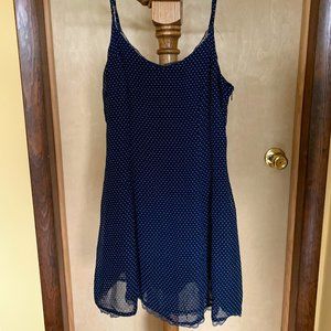 Navy polka dot summer dress